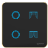 2M Zigbee Glass Panel With 2-Switch + Curtain Controle