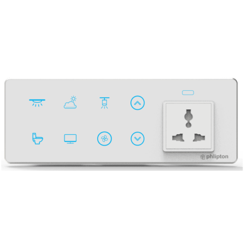 6M Zigbee Glass Panel With 6-Switch + 1-fan + 16A Plug - Image 2