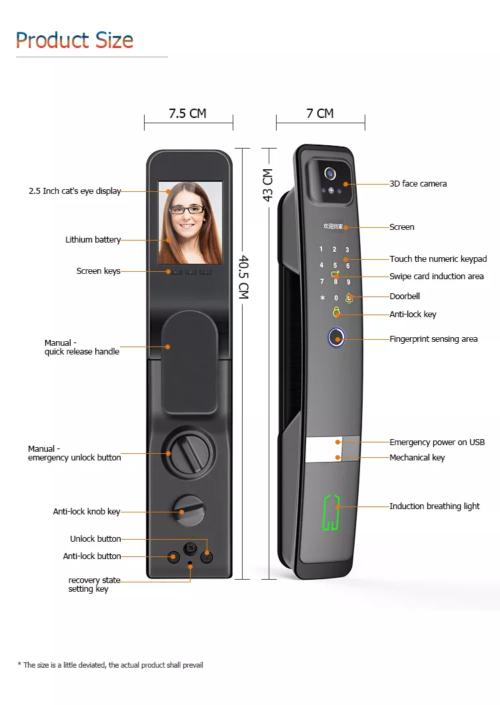 Series 5 WiFi Smart Biometric Door Lock - Image 3